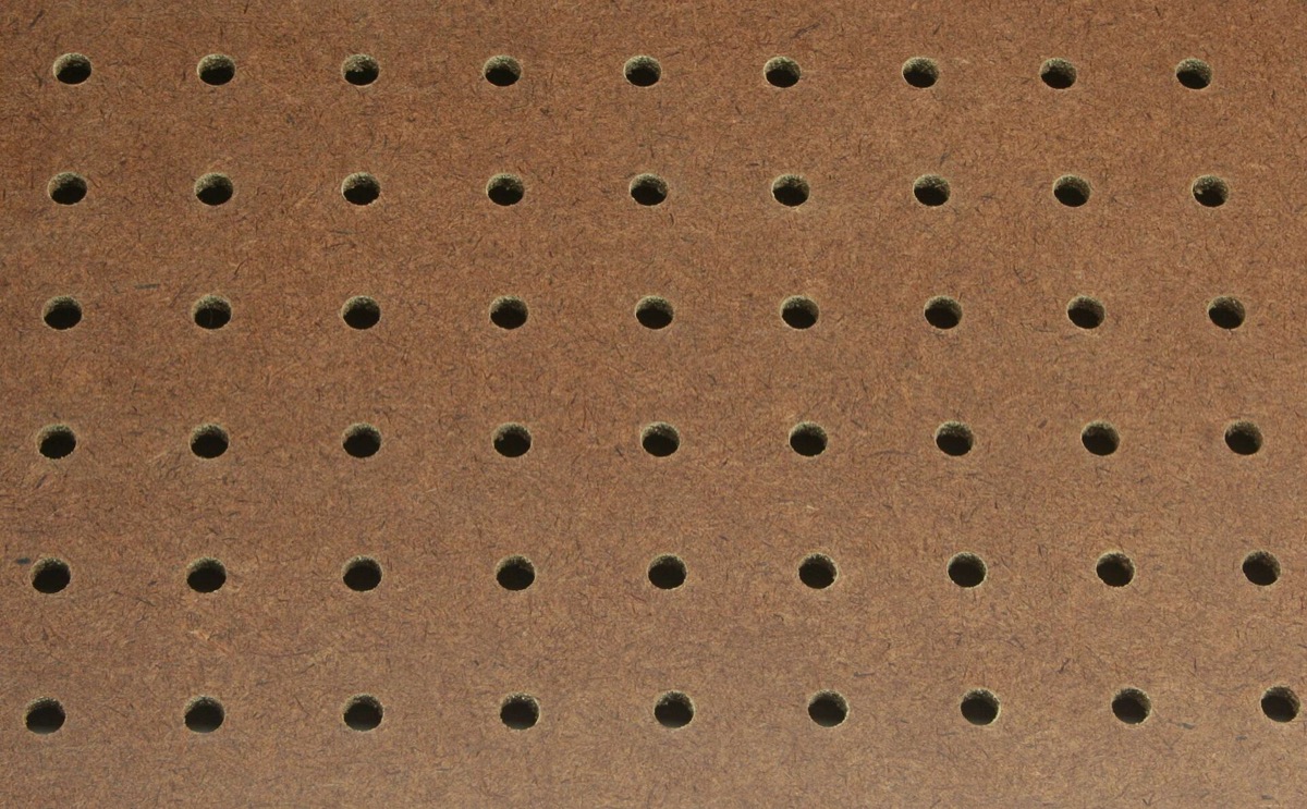 An empty pegboard